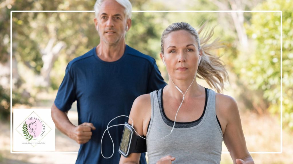 Couple jogging for pelvic floor and core strength support