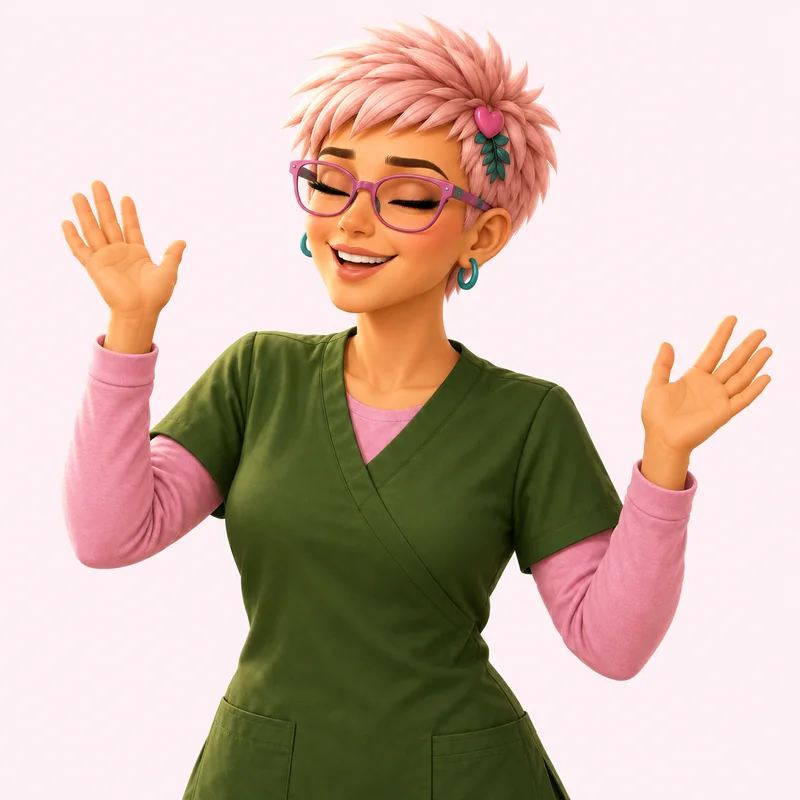 Suzy’s illustrated avatar celebrating with a smile.